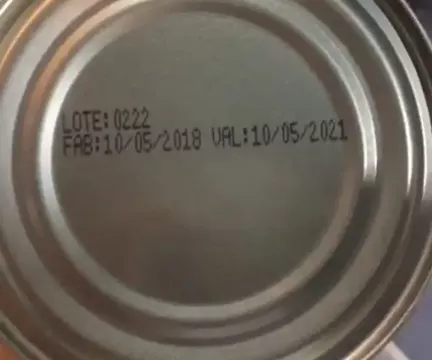 Datador inkjet na indústria de alimentos imprime em lata e vidro