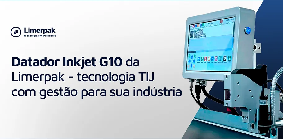 Datador Inkjet G10 da Limerpak: tecnologia TIJ com gestão para sua indústria