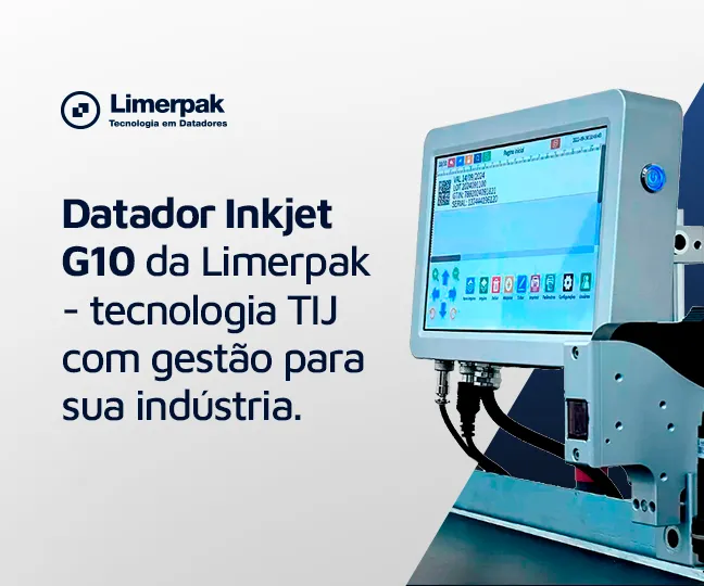 Datador Inkjet G10 da Limerpak: tecnologia TIJ com gestão para sua indústria